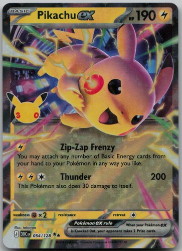 Pikachu holo 054 128 double - pikachu,