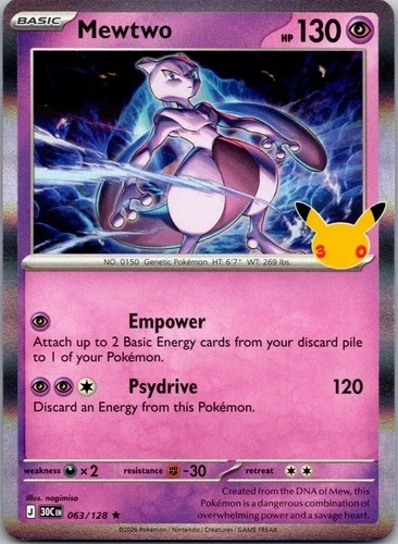 Mewtwo holo 30th - holo,