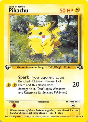 Pikachu 1st edition common - edition,