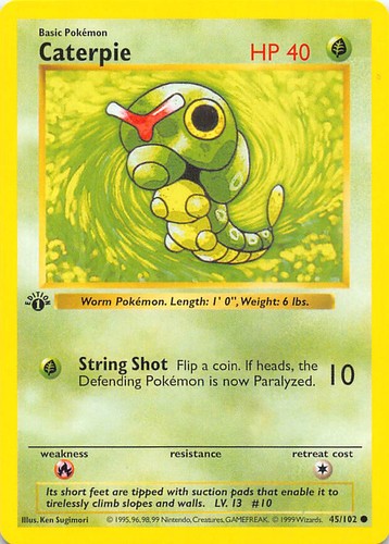 Caterpie 1st edition common - caterpie,