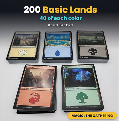 200 mtg basic lands lot - lot, 40