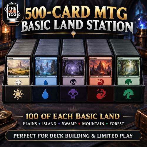 500 basic land - mtg, 100