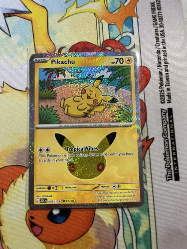 Pikachu 043 128 30th - 043/128, 21/30