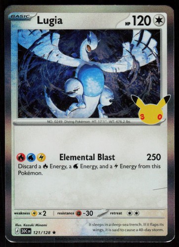 Lugia 121 128 rare - lugia, 30th
